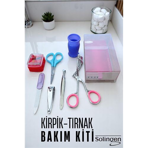 Turk Manikür Seti 6 Parça Profesyonel Tırnak ve Kaş Bakım Seti Merys Solingen