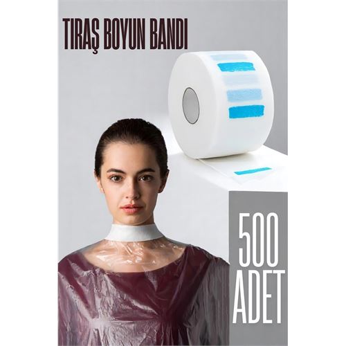 Turk Kuaför Tıraş Boyun Bandı - Berber Boyun Bandı Tek Kullanımlık Boyun Bandı 500 Adet