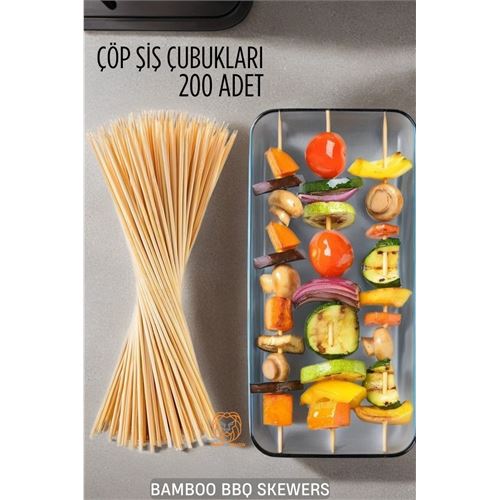 Turk Çöp Şiş İkram Çubukları Bamb 200 ADET