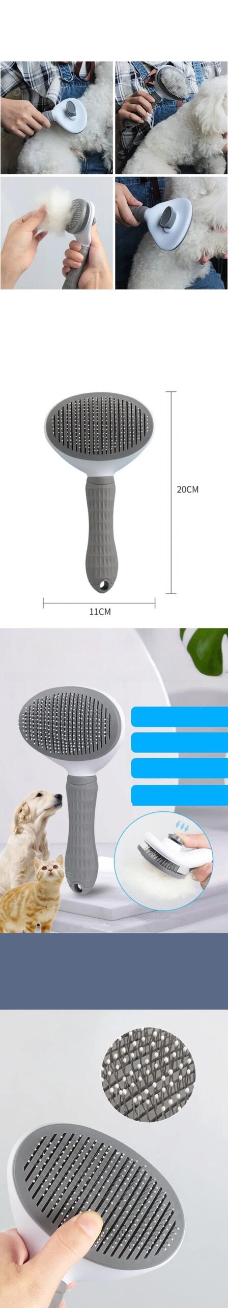 Turk Cuervo Otomatik Temizlenen Kedi Köpek Tarağı - Görsel 2