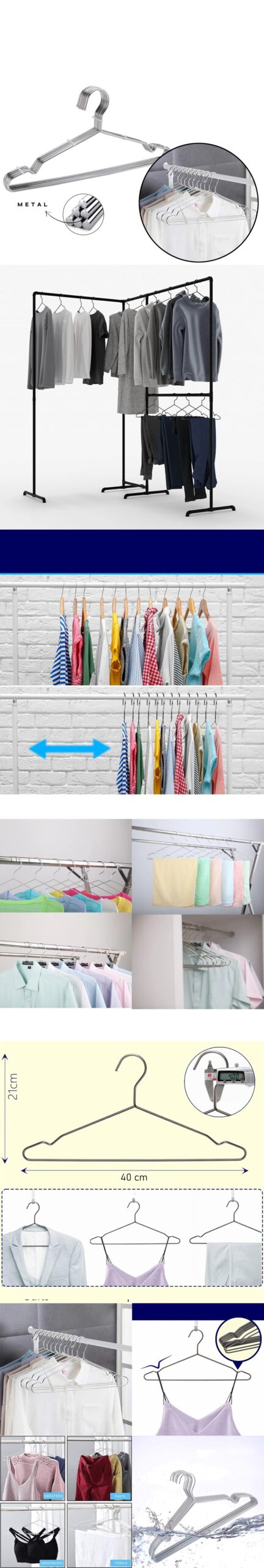 Turk Metal Elbise Askısı Ekonomik 6 Adet Askı Seti 715415 – Dayanıklı ve Çok Yönlü Düzenleme Çözümü Turk Metal Elbise Askısı 6’lı Set