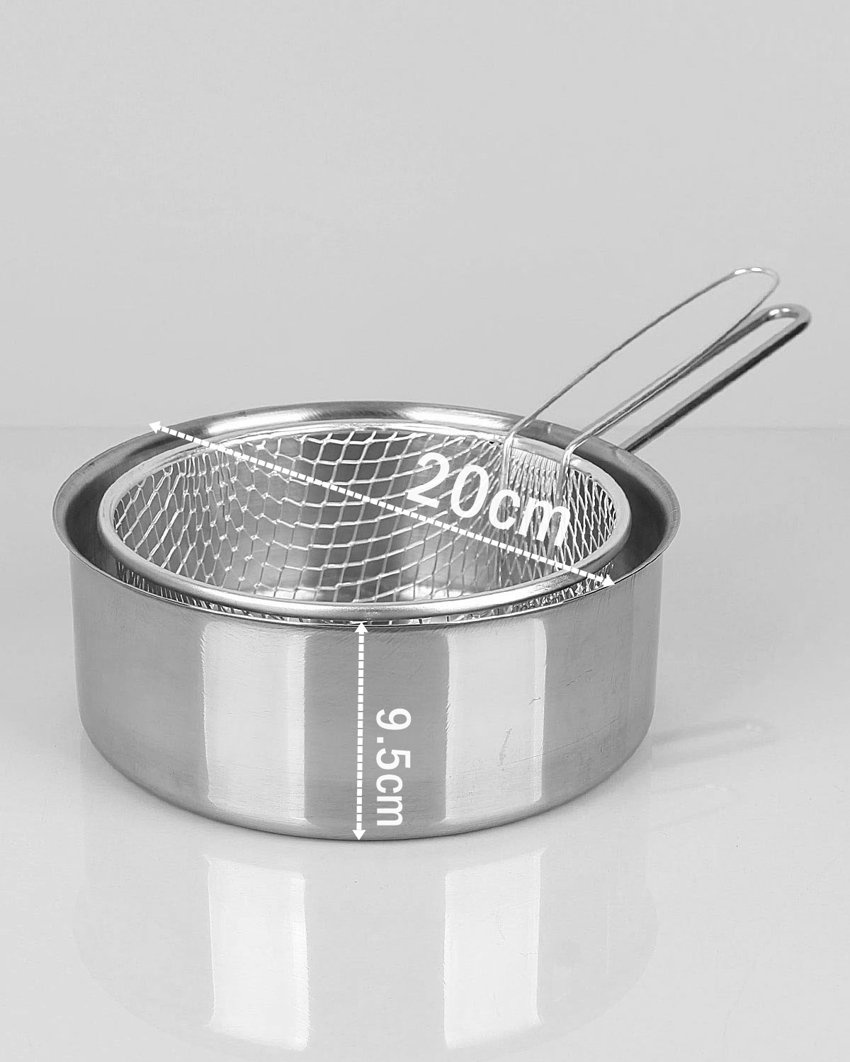 Turk Fritözlü Kaçerola Multi Kullanım Çelik 20 CM - Görsel 2