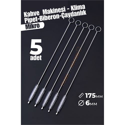 Turk Mikro Fırça Klima Biberon Pipet Fırçası 5 Adet