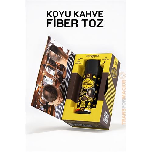Turk Saç Dolgunlaştırıcı Fiber Topik Toz KOYU TON KAHVERENGİ