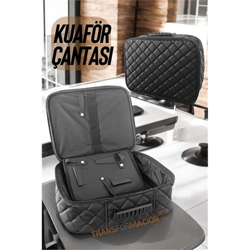 Turk Kuaför Çantası Kapitone Deri Berber Çantası