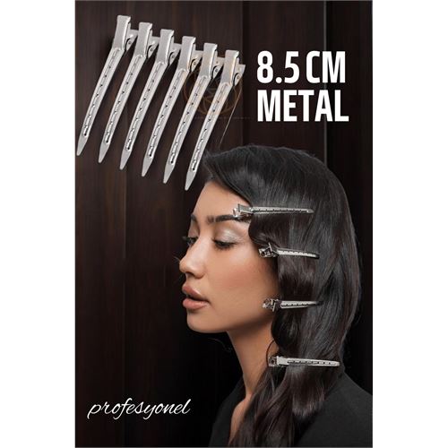 Turk Saç Klipsi Metal Toka Profesyonel 6 Adet