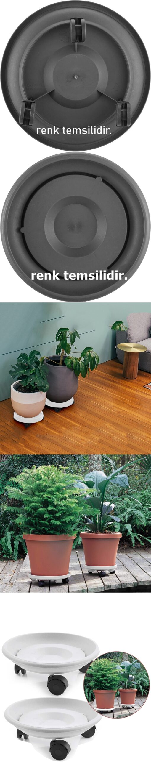 Spesifikasyonlar : Renk : Resimdeki beyaz Renk-Desen Kombinasyonu birebir gönderilir. DETAY RESİMLERDEKİ RENKLER ÖRNEKTİR Materyal : Plastik Adet : 4 Ölçüler : 37 cm Çap x Yükseklik 10