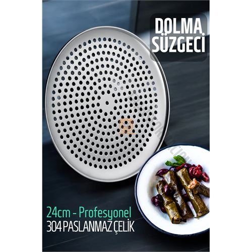 Turk Sarma Dolma Süzgeci 24 cm 304 Paslanmaz Çelik