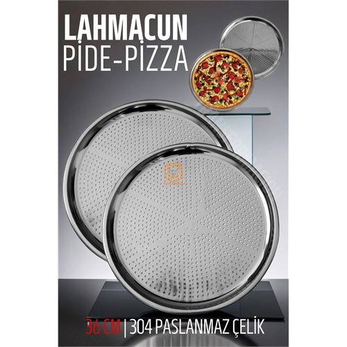 Turk Lahmacun Pizza Pide Pişirme Tepsisi 36 CM 2 li SET