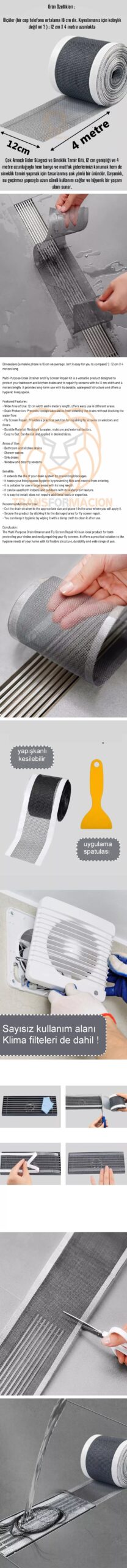 Turk Banyo Gider Süzgeci Kesilebilir Ergonomik 4 Metre - Görsel 2