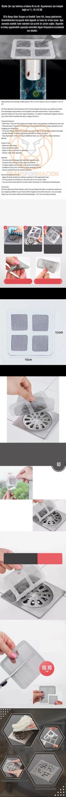 Turk Banyo Gider Süzgeci 30 ADET - Görsel 2