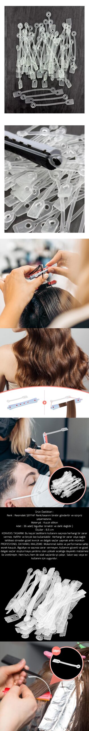 Turk Bigudi Lastiği Perma Lastikleri 36 ADET - Görsel 2