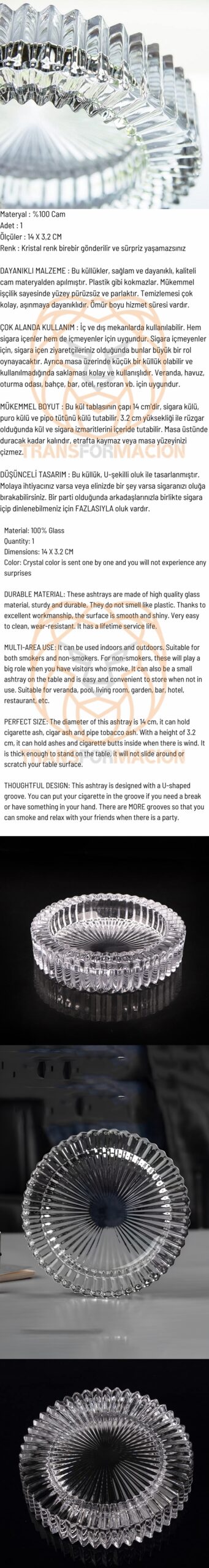 Turk Groot Cam Küllük Pipo Puro Küllüğü - Görsel 2