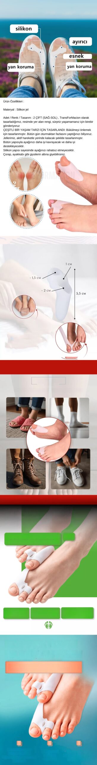 Turk Baş Parmak Parmak Ayırıcı ve Rahatlatıcı 2 ÇİFT - Görsel 2