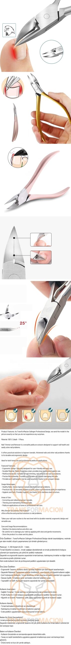 Ürün Özellikleri : Turk Solingen Professional Design olarak tasarladığımız