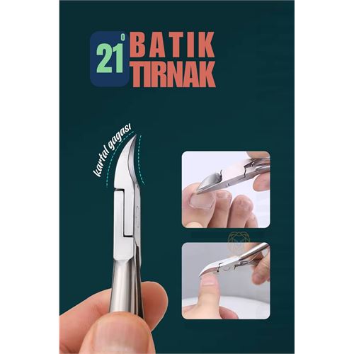 Turk Tırnak Batık Makası Pedikür Makası Paslanmaz Çelik Profesyonel