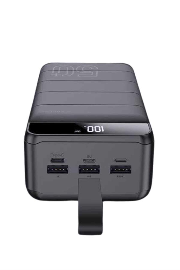 Powerbank Çoklu Şarj Girişi 50.000 Mah Taşınabilir Dijital Göstergeli
