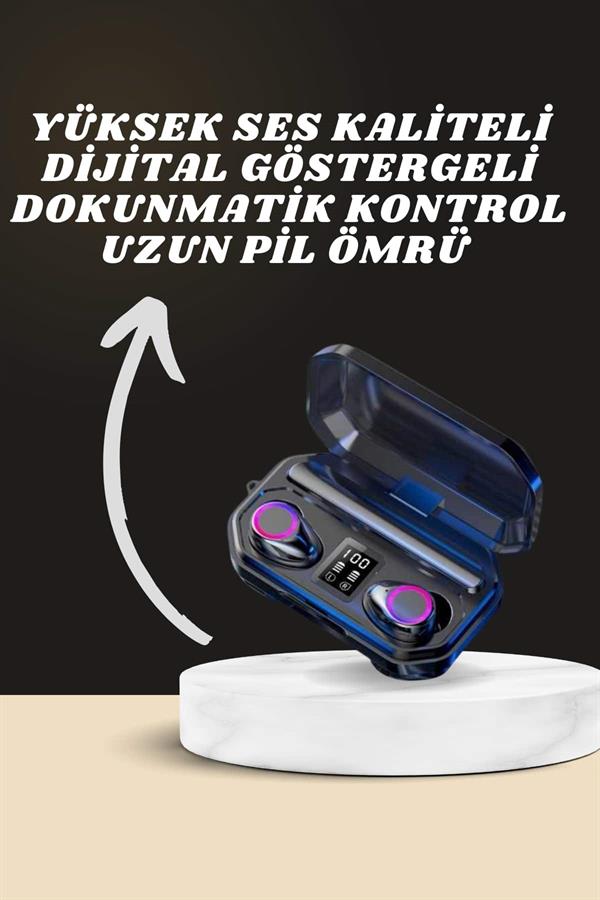 Yeni Nesil Akıllı Saat ve Bluetooth Kulaklık Kampanyası Dijital Göstergeli Powerbankli