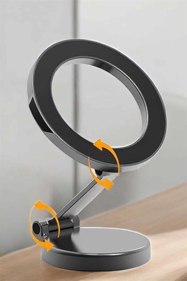 yolculuk sırasında mobil cihazınızı güvenle sabitlemek için tasarlanmıştır. Güçlü mıknatısları sayesinde telefonunuzu sağlam bir şekilde tutar ve manyetik uyumluluğu ile Magsafe cihazlar için ideal bir kullanım sunar. Ayarlanabilir boyut ve 360 derece dönebilen yapısı