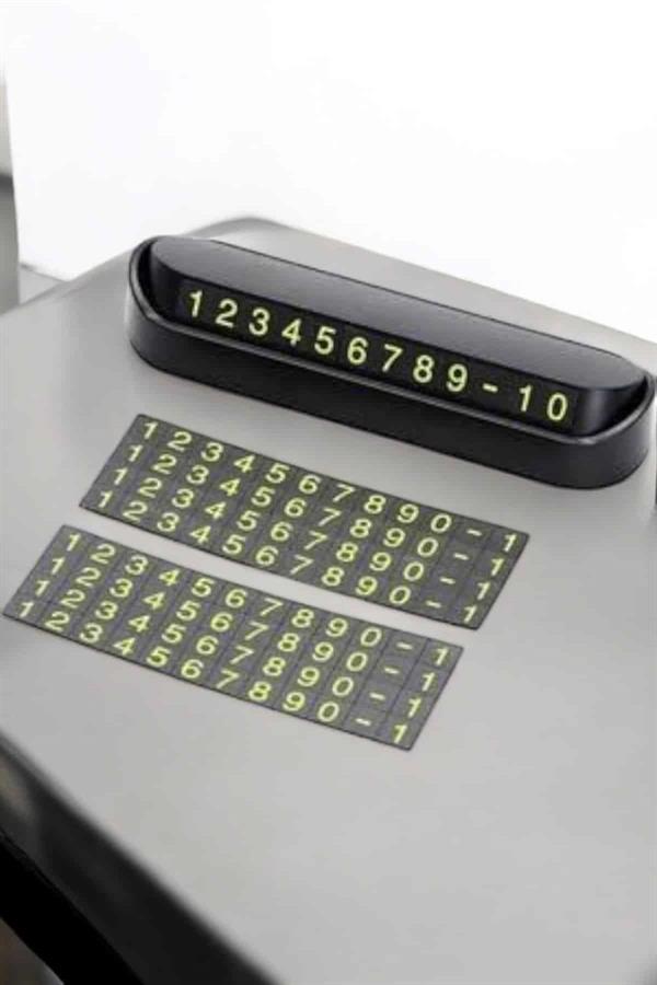 Araba Park Numaratörü Araç İçi Numaralık Değiştirilebilir Çevirmeli Mini