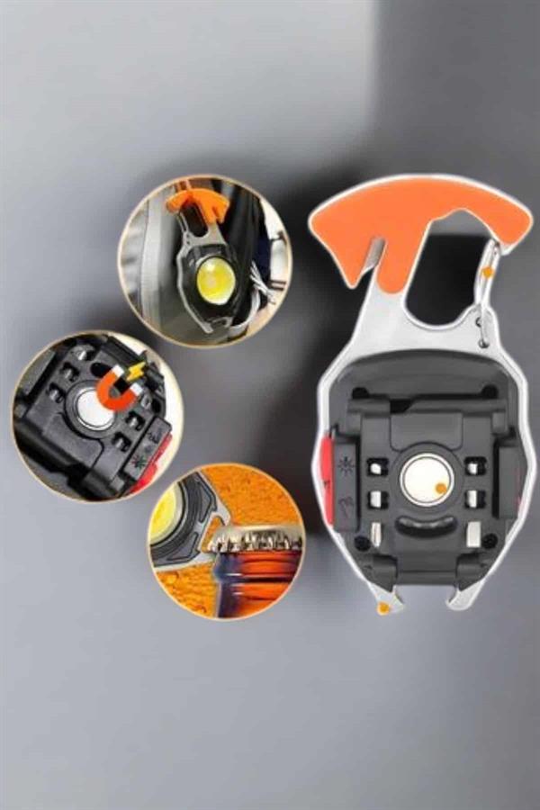 El Feneri Acil Işık Seti Tornavida Düdük Kapak Açma Kamp Lambası