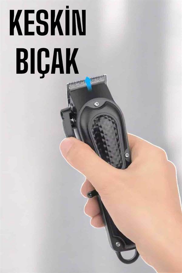 Suya Dayanıklı Tıraş Makinesi Keskin Bıçaklı Dijital Göstergeli Şarjlı