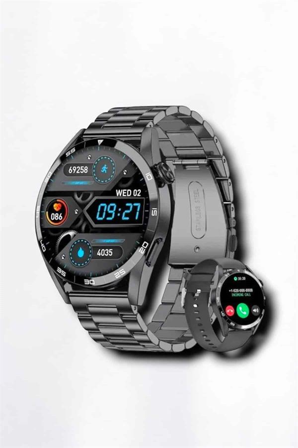 Suya Dayanıklı Dokunmatik Akıllı Saat Bluetooth 5.0 Sesli Asistan ve Sağlık Takibi