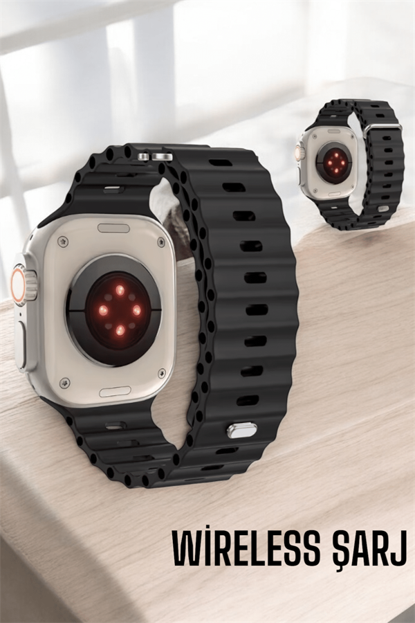 45 MM Gri Kasa Ultra Akıllı Saat Sesli Görüşme Sağlık Takibi Suya Dayanıklı