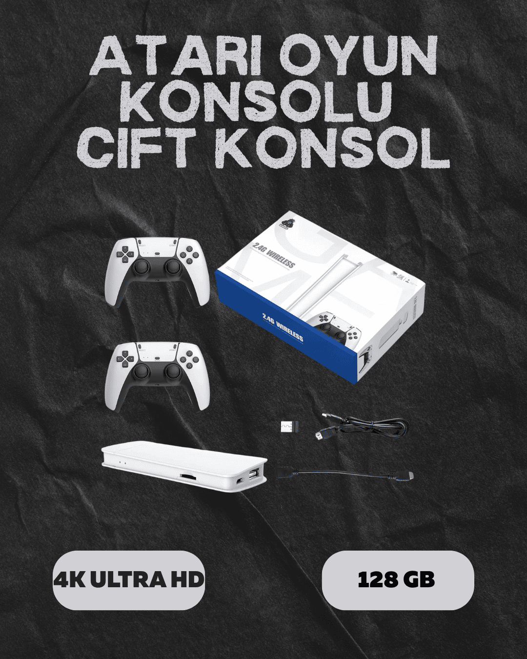 M15 Retro Konsol – 20.000 Oyunlu Çift Gamepadli 4K HDMI