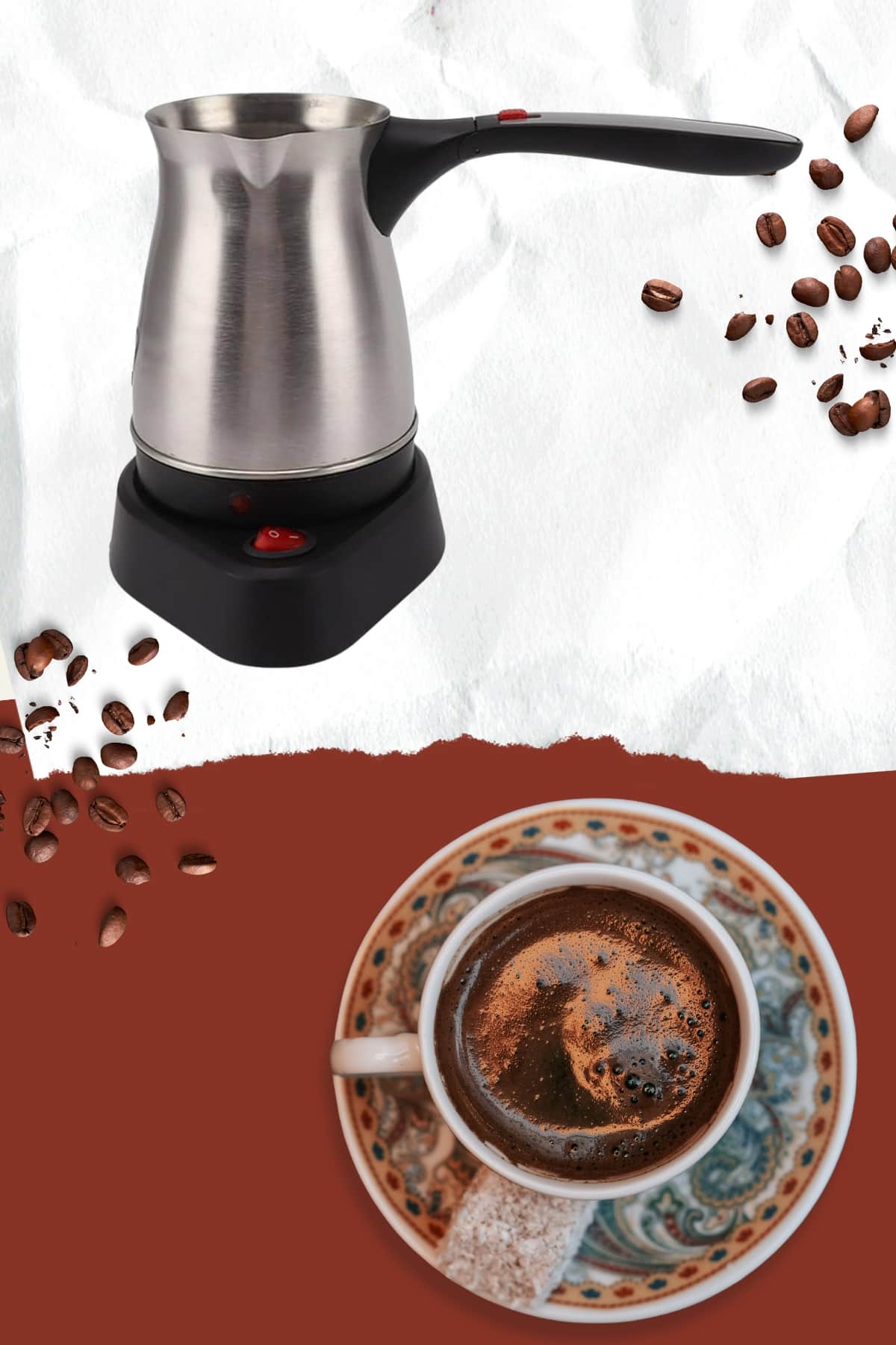 Yeni Nesil Türk Kahve Makinesi Cezvesi Siyah Gri Kablolu Pratik