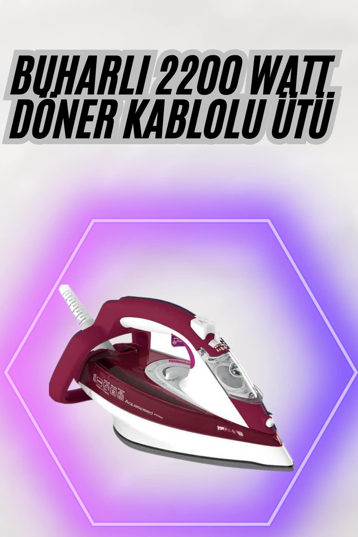 2200W Seramik Kaplama Estetik Tasarımı 360 Derece Dönebilir Kablosu