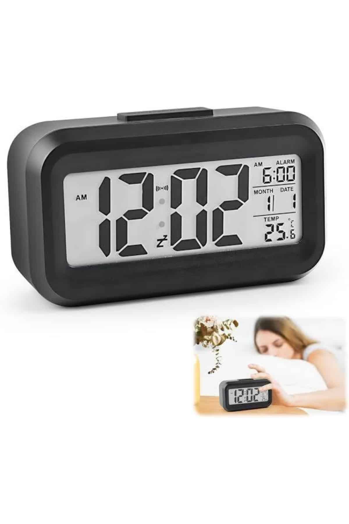 Şık ve kullanışlı tasarımıyla öne çıkan bu dijital masa saati