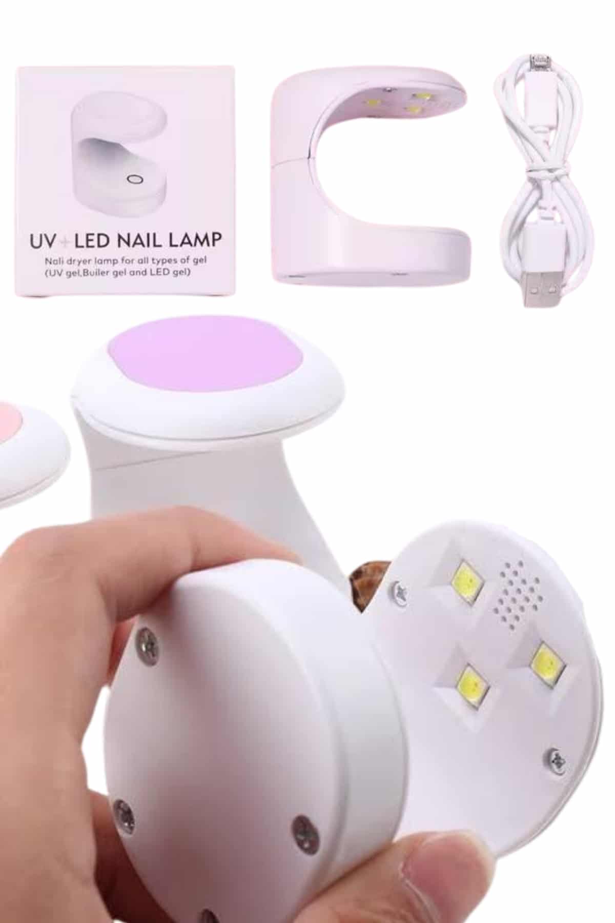 16 watt gücündeki LED ışıkları ile hızlı ve etkili kuruma sağlar. Üç adet LED ışığı