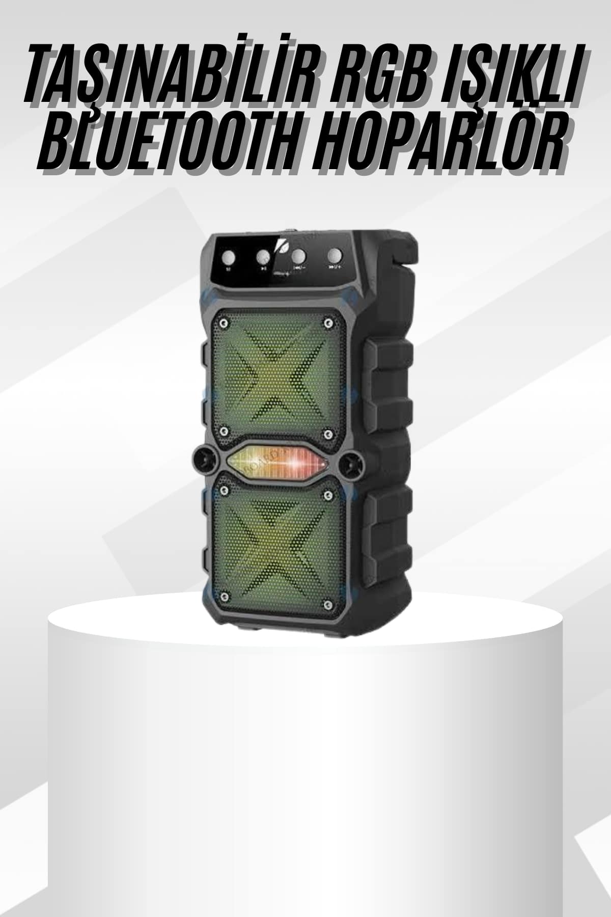 Çift Çıkışlı Güçlü Bataryalı Kablosuz Yüksek Ses Kaliteli Bluetooth Hoparlör