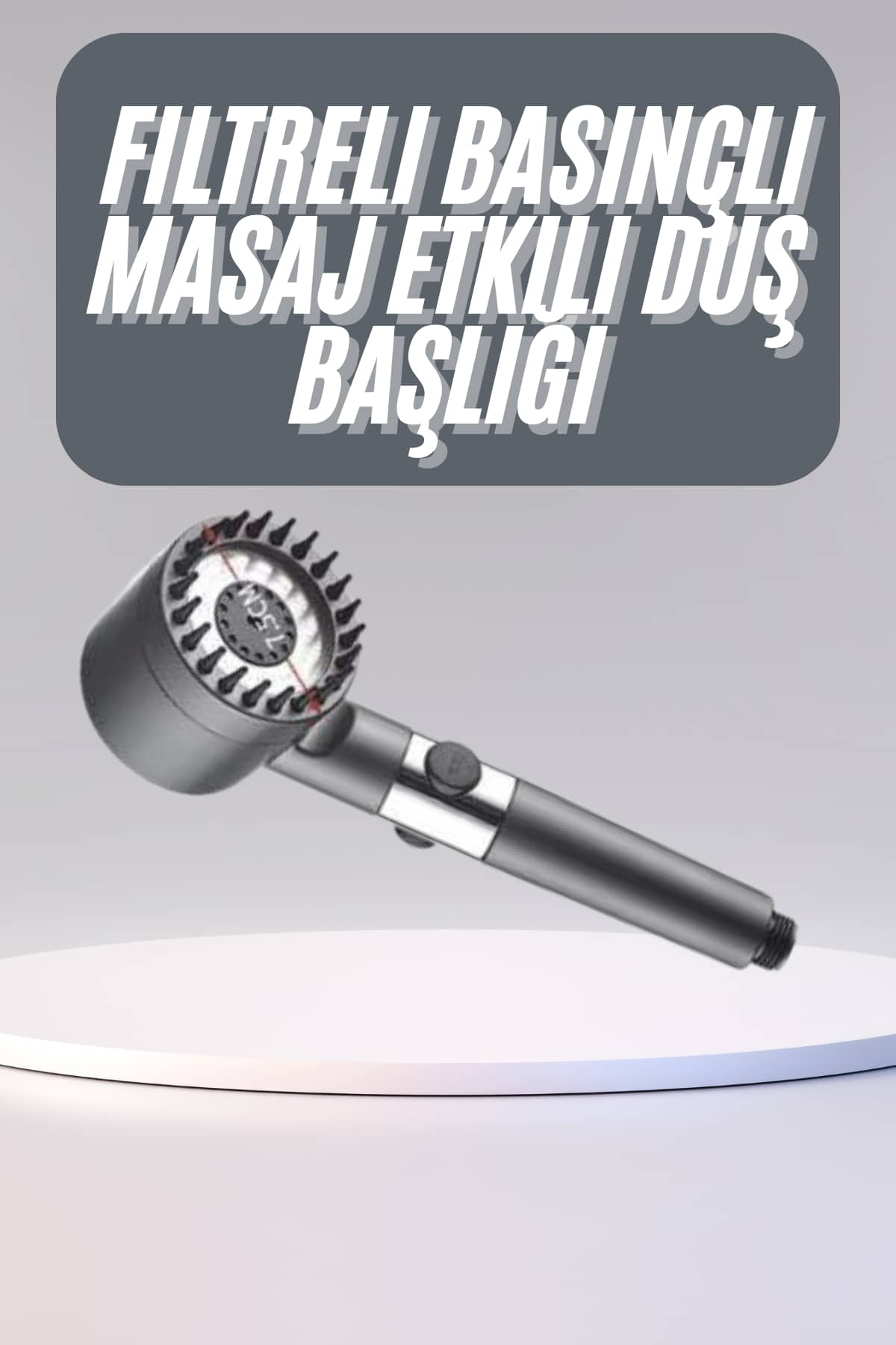 Yüksek Performanslı Masaj Etkili Su Tasarruflu Duş Başlığı Krom Kaplama Uzun Ömürlü