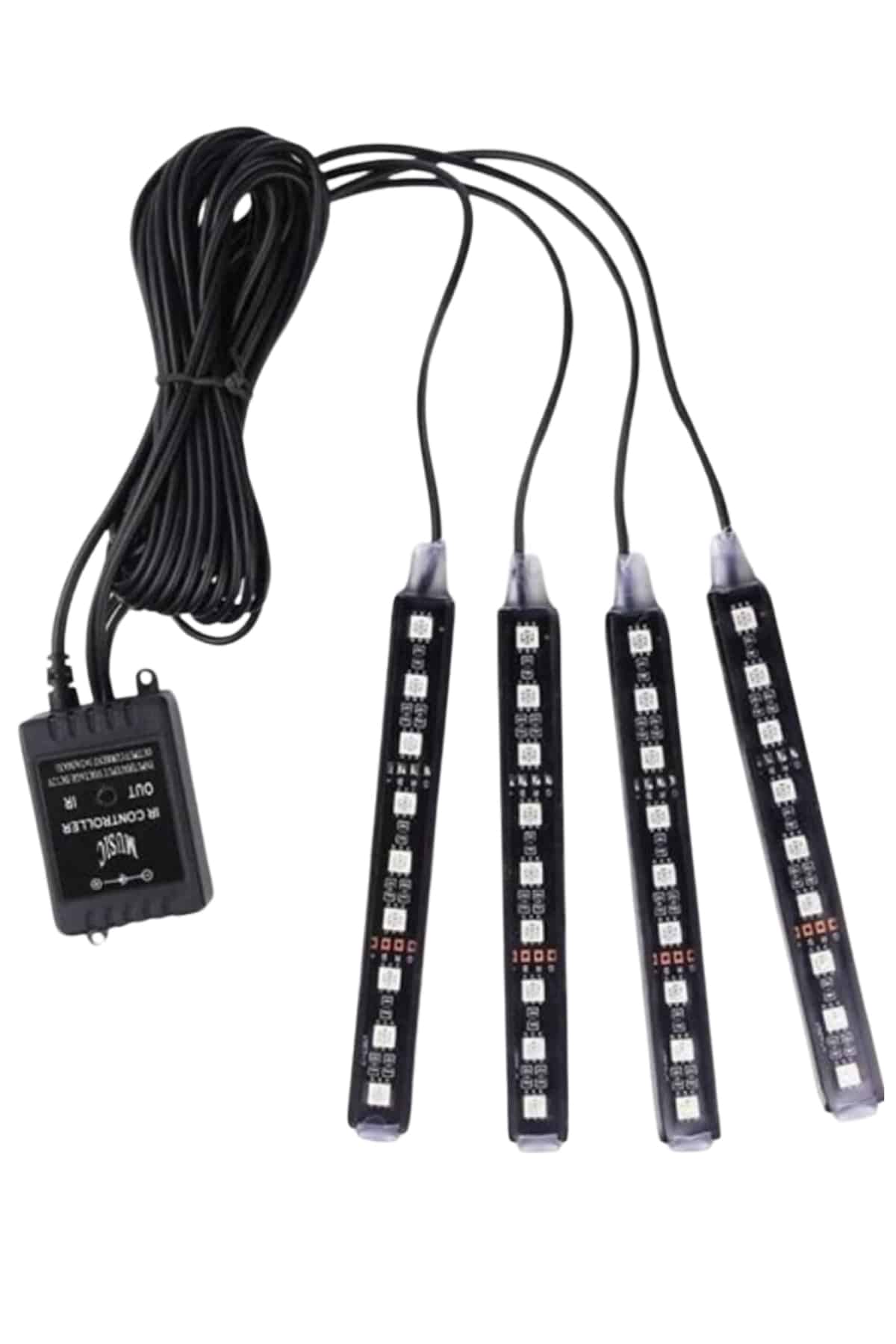 Aracınızın iç mekanında hem şıklığı hem de konforu artırmak isteyenler için tasarlanan bu 12 LED’li RGB şerit aydınlatma seti
