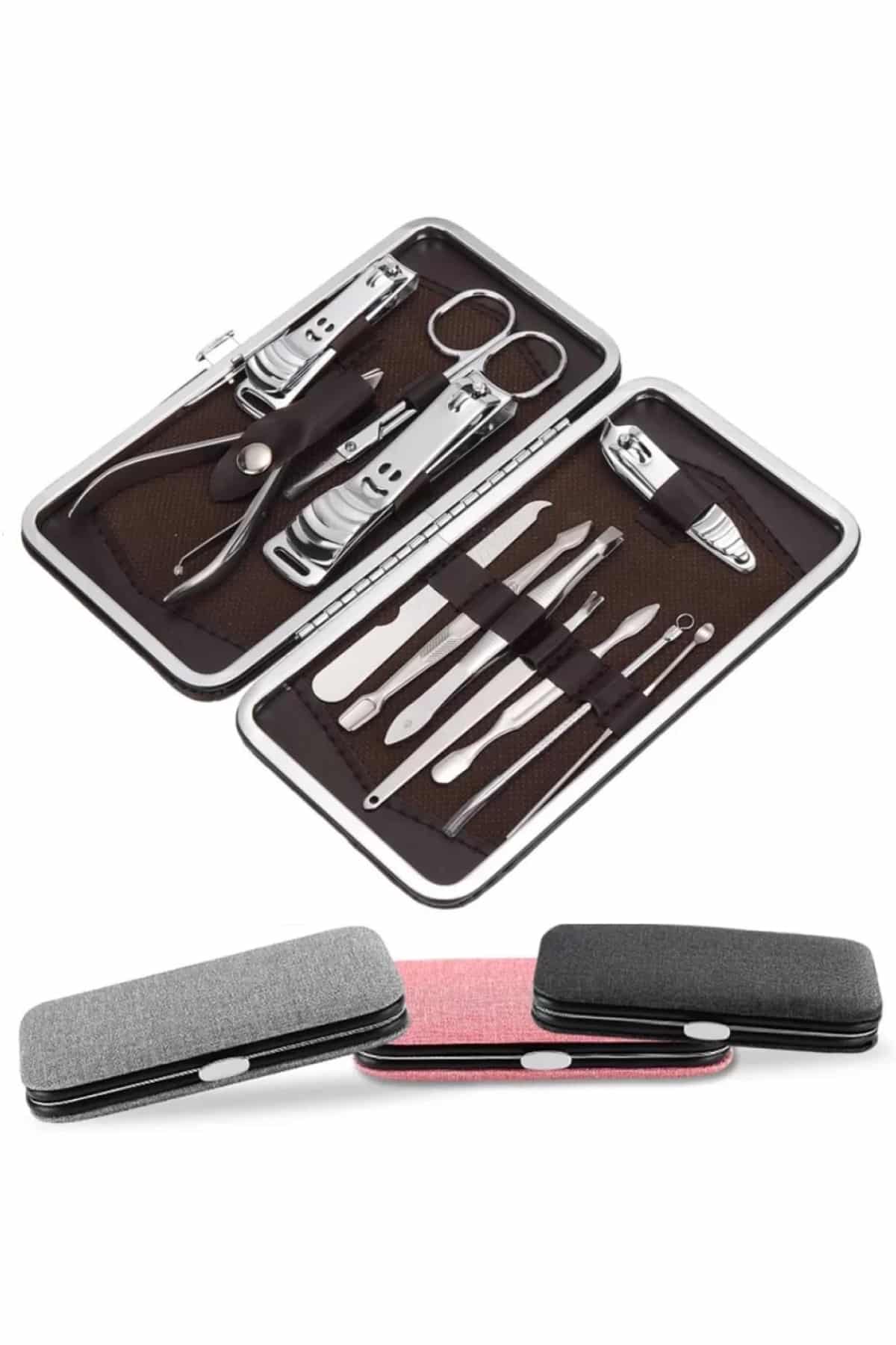 12 Parça Çanta Tipi Manikür Pedikür Tırnak Bakım Seti12 parça çanta tipi manikür pedikür tırnak bakım seti