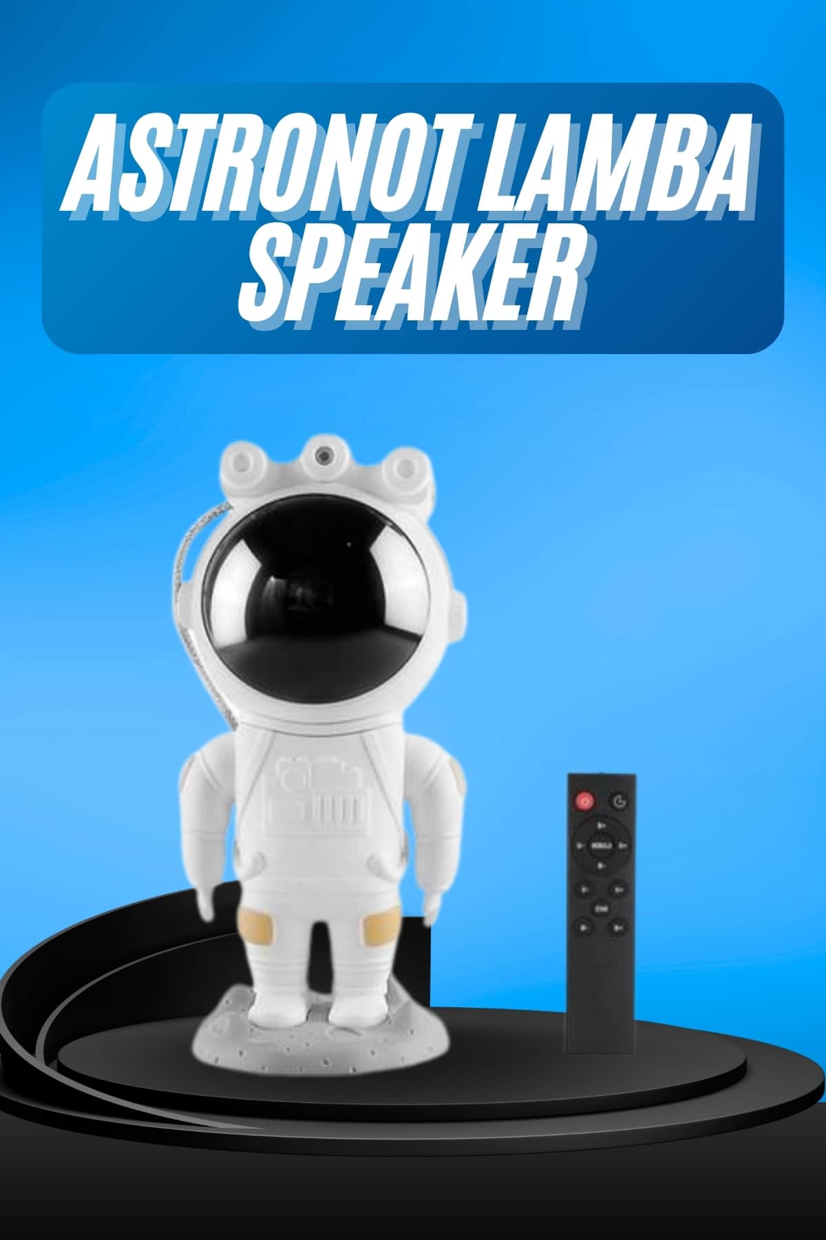 Gece Lambası Astronot Bluetooth Hoparlörlü Galaksi Işık Projektörü