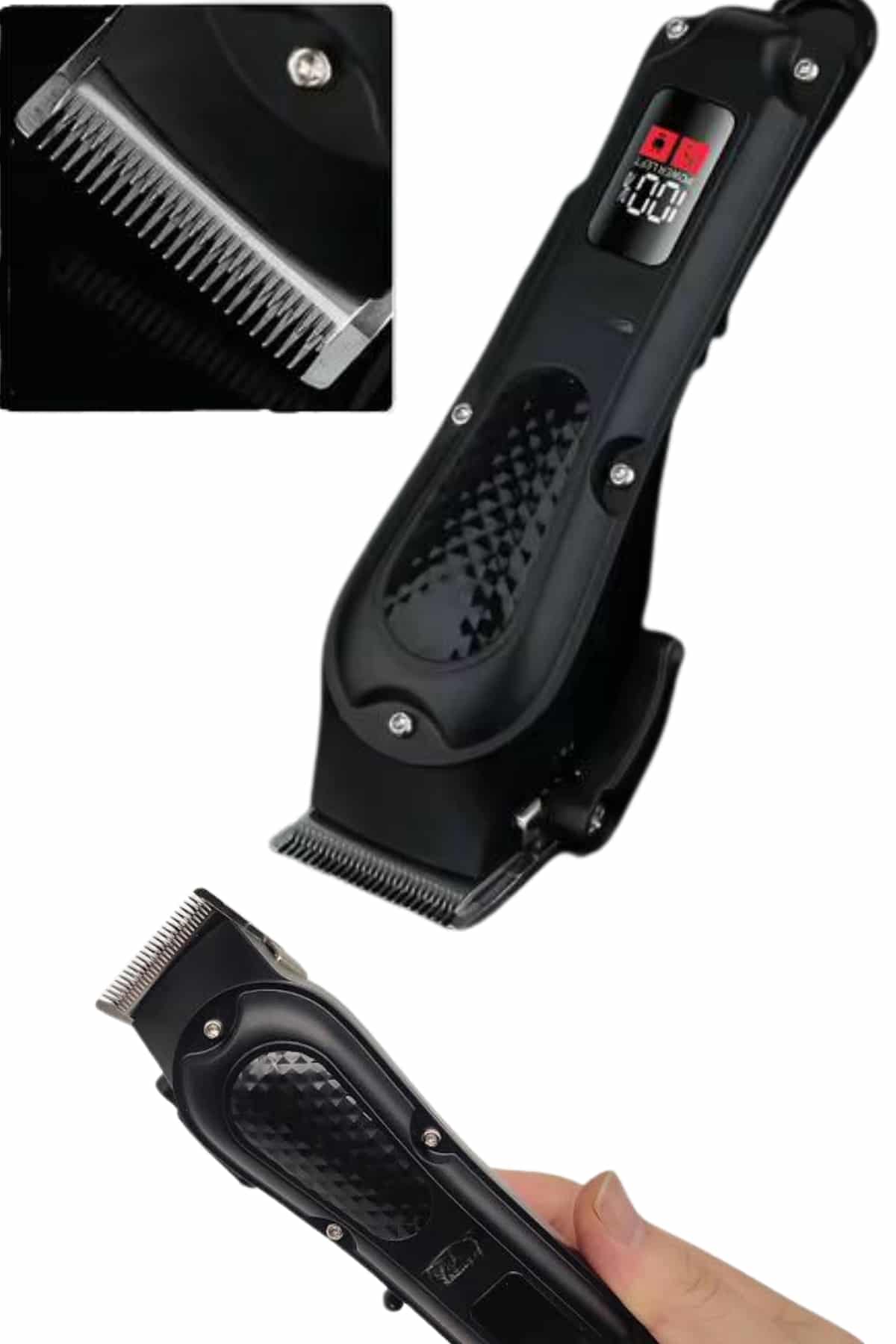 Kablosuz Şarjlı Saç ve Sakal Kesme Makinesi – Sessiz ve Etkili PerformansGünlük bakım rutinini kolaylaştırmak için tasarlanan bu şarjlı saç ve sakal kesme makinesi