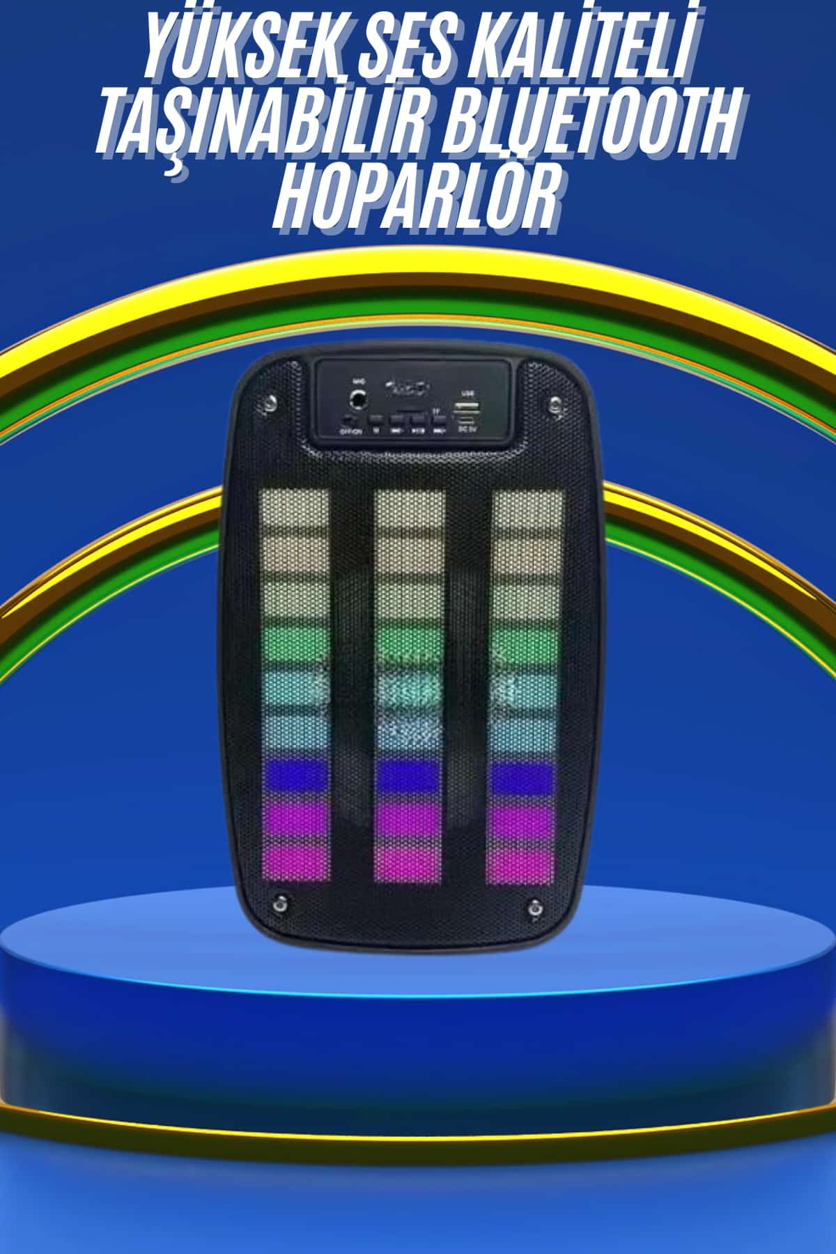 Kablosuz Hoparlör İOS ve Android Uyumlu Şarjlı SD Kart Girişli Bluetooth Hoparlör