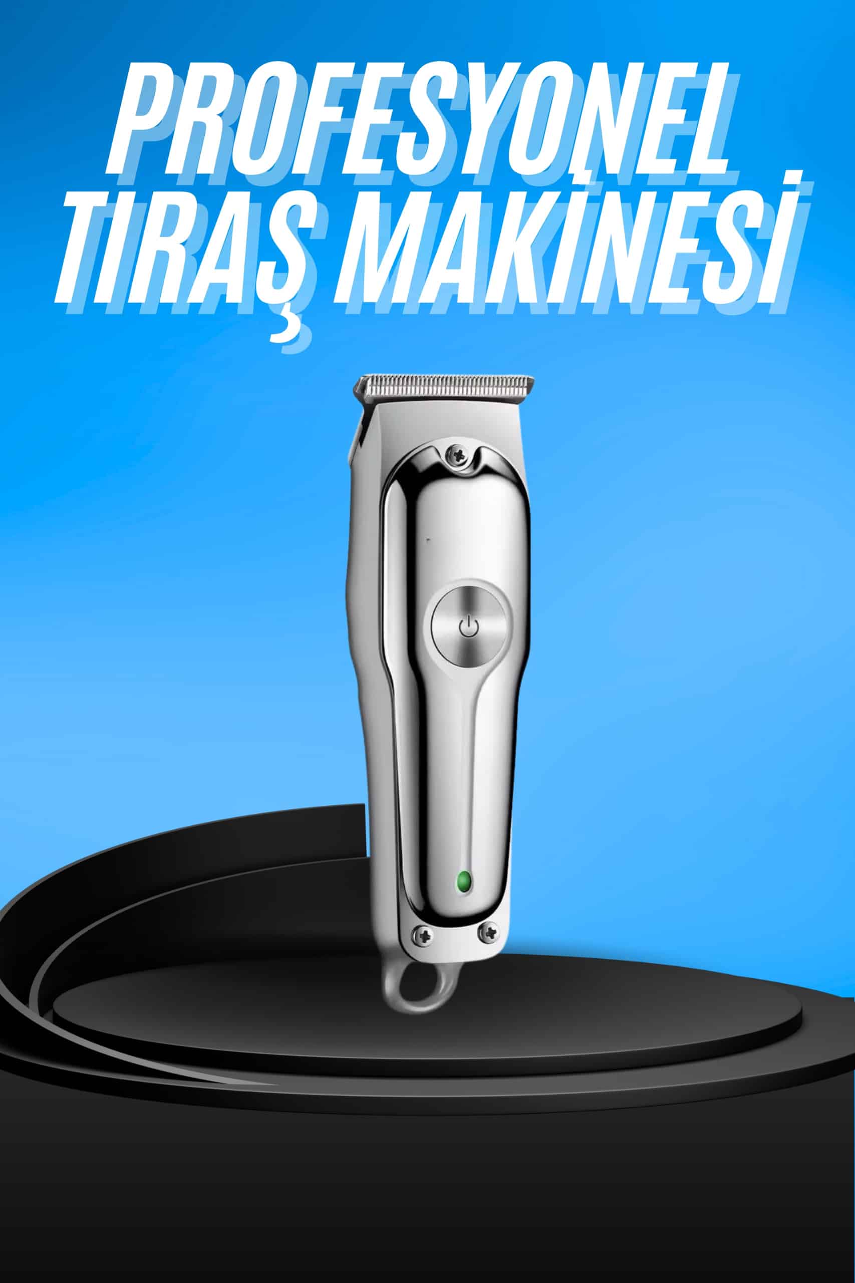 Paslanmaz Çelik Bıçaklı Kablosuz Şarjlı Dijital Göstergeli Tıraş Makinesi