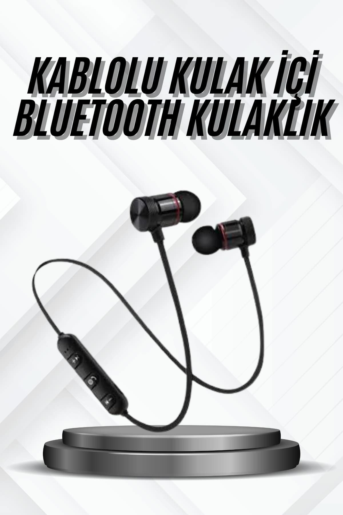 Bluetooth Bağlantılı Kablolu Mıknatıslı Sport Kulaklık