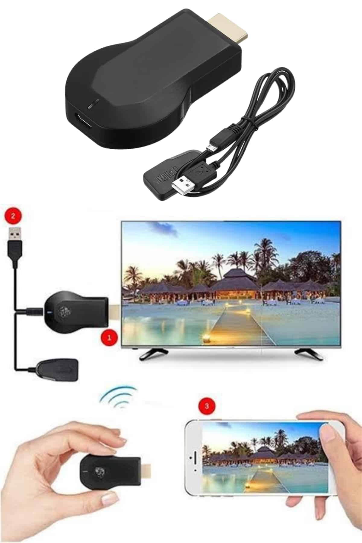 oynadığınız oyunu ya da canlı yayınları büyük ekrana taşıyarak çok daha keyifli hale getirin. Anycast M9 Plus