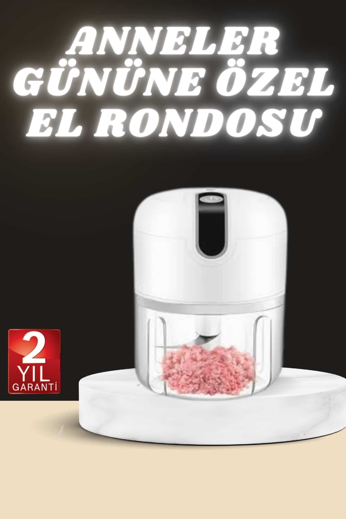 Anneler Gününe Özel Hediye El Rondosu Doğrayıcı Şarjlı Taşınabilir