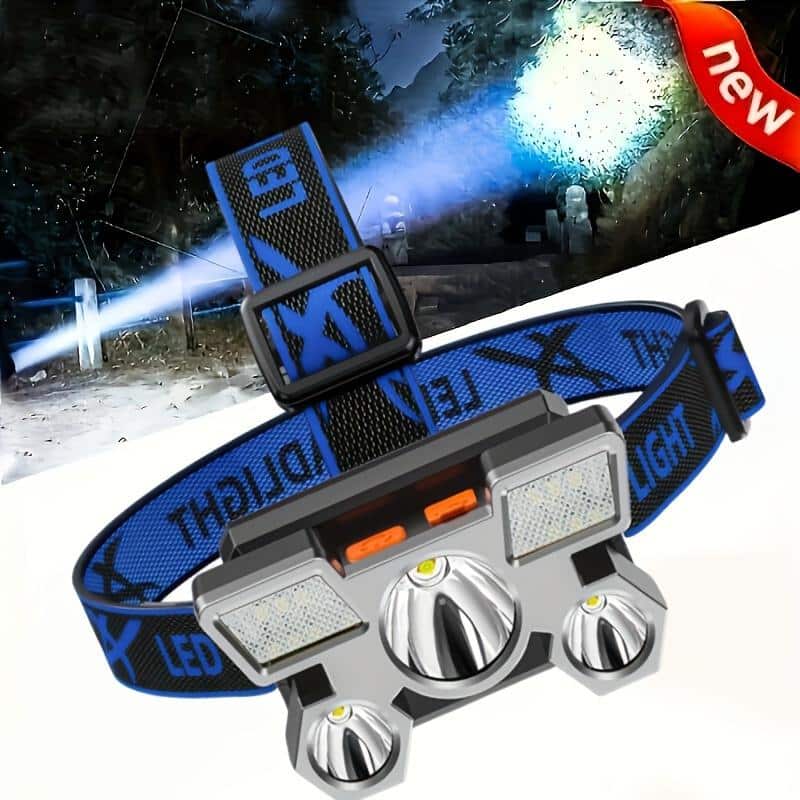 Gece balıkçılığı ve diğer outdoor aktiviteler için tasarlanmış bu şarj edilebilir LED far