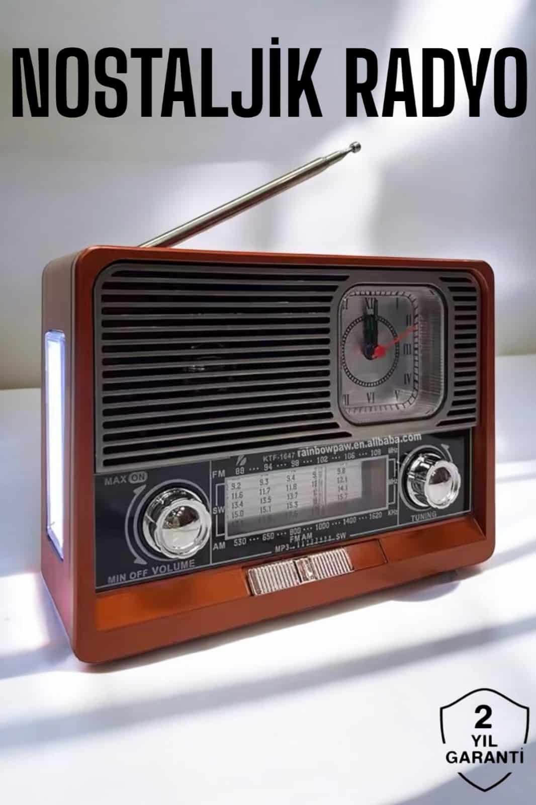 Nostaljik Radyo USBAUX Ve SD Kart Girişli Bluetooth Bağlantılı