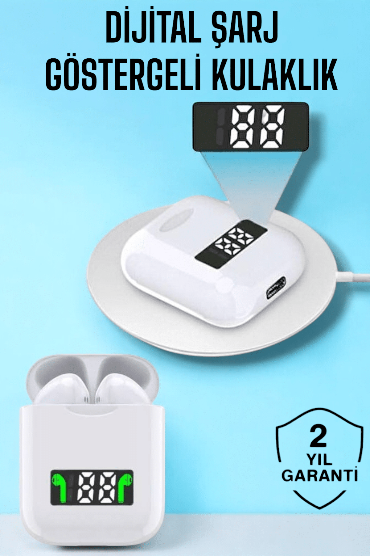 Kablosuz Müzik Keyfi Sunan LED Şarjlı TWS Bluetooth Kulaklık