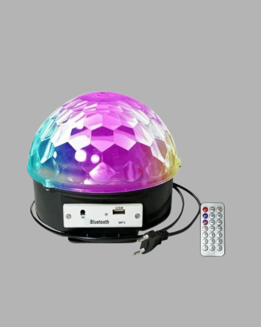 kompakt yapısına rağmen güçlü LED ışıklarıyla ortamınızı aydınlatır. Çok renkli ışık kombinasyonlarıyla dans pistini evinize taşır. Bluetooth bağlantısı ile cihazınızı telefona bağlayabilir