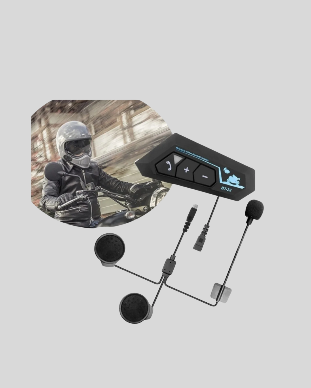 Sürüş sırasında güvenli ve konforlu iletişimi mümkün kılan BT22 Bluetooth Kulaklık