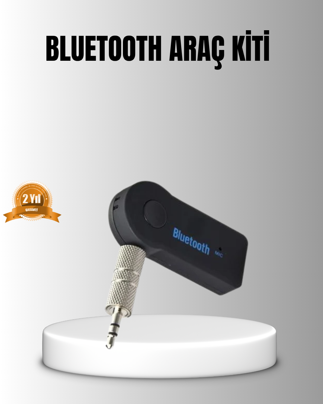 Bluetooth AUX Araç Kiti Eller Serbest Müzik Çalar Dahili Mikrofonlu